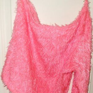 Hot Pink Fuzzy Sweater